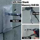 3/8 x 15 inch SDS Max Rotary Hammer Drill Bit, 10x380mm Carbide Tip Masonry Drill Bit,Concrete Drill Bit for Masonry, Brick, Stone, Concrete (Length :380mm / 15 inch, 10mm (3/8 in) Diameter)