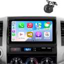 Upgraded 9'' Car Stereo/Radio for Toyota Tacoma 2005-2015, CarPlay/Android Auto/Android 13/2G+64G/GPS Navigation/Backup Camera,Built in Cooling Fan
