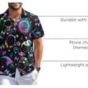 99TIMORO Tropical Hawaiian Short Sleeve Shirt (Black, XL)