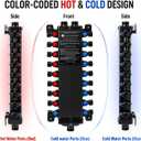 XINWEI 50250 18-Port PEX Manifold Compatible with Viega Manabloc, 50250-10 Cold, 8 Hot