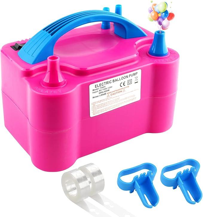 Balloon Pump Electric Party Decorations  Electric Balloon Pump for Balloon Arch Kit, Portable Dual Nozzle Balloon Inflator