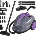 Steam Cleaner, Powerful Heavy Duty Canister Steamer with 34 Accessories, Steam Mop with 16.4 Ft Extra-Long Power Cord for Home Floor Cleaning, Grout, Upholstery, Car Detailing, Purple