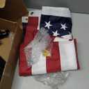 ZMTECH American Flag with Pole- 5FT 1" Stainless Steel Flag Poles with Holder for Outside House, Upgraded Tangle Free Rings and Bracket, Residential or Commerical (Black, No Light)