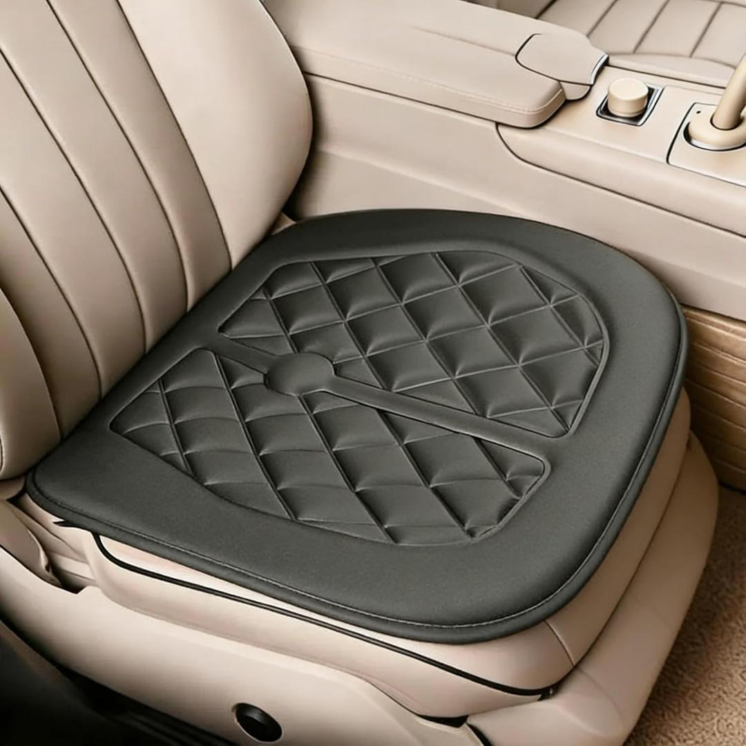 Big Ant Memory Foam Car Seat Cushion for Driver - Heightening Seat Pad for Short Drivers, Relieves Pressure for Long Drives - Non-Slip Car Booster Cushion for Office, Truck, Wheelchair (Black)