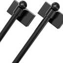 2pack Magnetic Curtain Rod for Metal Doors with Adjustable length, from 16 inches to 28 inches, suitable for any steel and iron surface, diameter 1/2 inch (Black, 16-28 inch 2 pack)