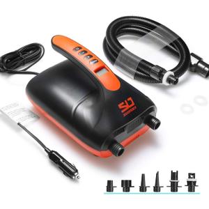 Swonder 20PSI High Pressure Digital Electric Air Pump for Stand Up Paddle Board | Kayak | Tent, SUP Inflator with Intelligent Dual Stage & Auto-Off, Two Colors (Black)