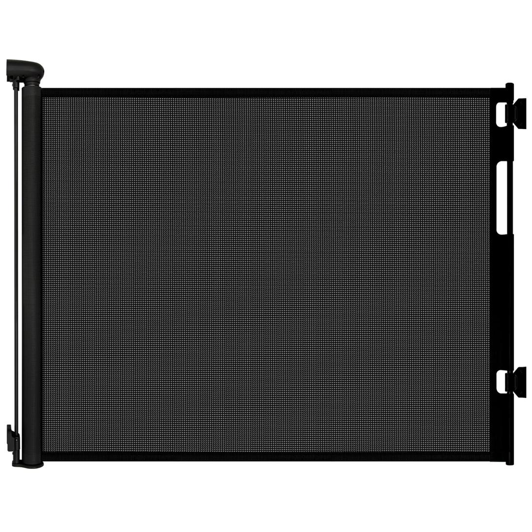 Retractable Baby Gates for Doorways, 55" Wide x 33" Tall Mesh Dog Gate