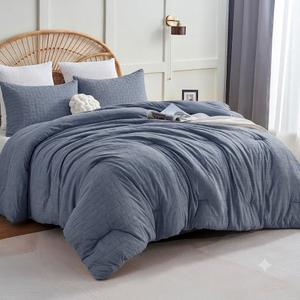 Oeko tex Blue Comforter And Pillow Cases Set  94x80