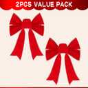 Bomivix Christmas Bows - 12Pcs Christmas Red Velvet Bows 9''x13'' Packaged in a Box, Perfect for Gift Wrapping, Tree, Wreath, Gifts & Home Christmas Decorations