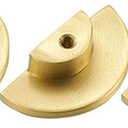 Solid Brass Dresser Drawer Pulls Semicircle Drawer Knobs Cabinet Dresser Drawer Pulls Handles Modern Furniture Hardware for Kitchen Bathroom (Golden 10pack)