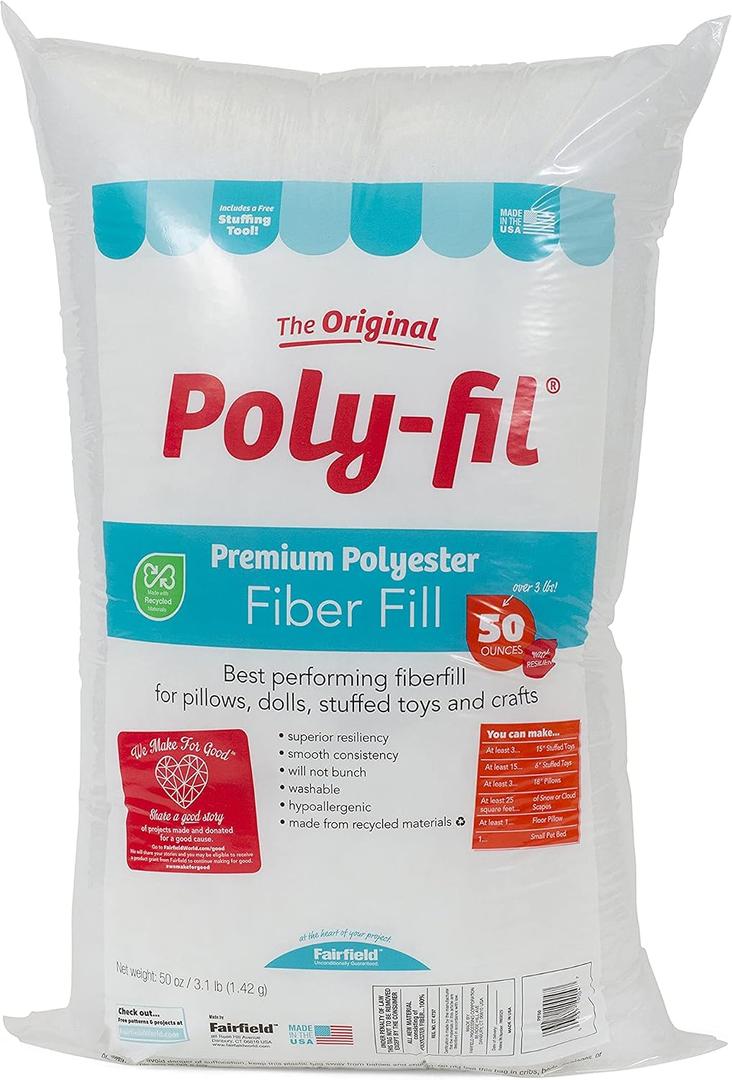 Poly-Fil Fairfield Original Fiber Fill Stuffing, Premium Polyester, 50 oz Bag