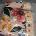 Floral Nursery 4ft Area Rugs Washable Print Boho Cute Carpet Non Slip Flower Low Pile for Living Room Kids Girls Playroom Bedroom Kitchen Office Farmhouse-Pink