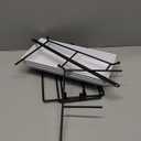 Mfacoy 3 Tier Serving Tray Set, 12" Tiered Serving Trays Platters, Reusable Serving Tray for Party, Collapsible Sturdier Stand with Stable Cross Bars, Serving Platters for Veggie, Fruit, Dessert