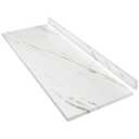 ROOMTEC Laminate Countertop, Wood Countertop for DIY, Table Top, Washer Dryer Counter Top, 72" L x 25.56" W x 0.75" Thick(Marble Texture)