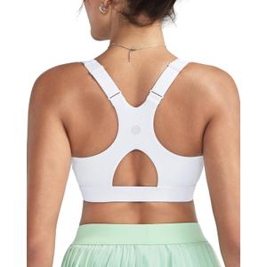 RUNNING GIRL Sports Bras for Women High Support, Adjustable Straps High Impact Sports Bras with Sewn in Pads Workout Bra (Medium, Snow White)