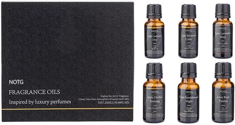 Essential Oils Set - Top 6 Luxury Scents for Diffuser, Humidifier, Aromatherapy, Candle & Soap Making, Premium Scented Oil Gift Set for Home & Office, Inspired by Luxury Brand perfumes(20ML)