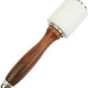 Nylon Head Leather Carving Hammer Mallet For Leatherwork Leather Cowhide Sew Club DIY Leathercraft Wooden Mallet Wood Handle (I-Head)