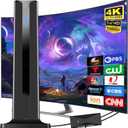 Digital Antenna for Smart TV Indoor, 2026 HD Antennas with 3M-Stick Base, 360&Long Range Reception 4k 1080p for Local Channels, Easy Setup Antenna for TV Without Cable (Black)