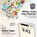 for iPhone 13 & iPhone 14 Case [Military-Grade Drop Protection/Luxurious Soft TPU Protective/Camera Protection/for Women & Girls]-Vibrant Sicilian Mediterranean Collage Art (YellowSun)