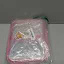 4 pcs Clear Zipper Pouches, Hard Shell Zipper Case, Makeup Organizer Travel Toiletry bag, Diaper Bag, Travel Organizer, Clear Cosmetic Bag,Toy Storage Bins (M+3S Pink)