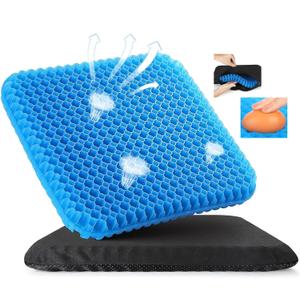 Gel Pressure Relief Cushion - 2024 New Cooling Gel Seat Cushion for Long Sitting, Gel Cushions Seat Pad for Office Chair Car Driver, Ergonomic Supportive Seat Cushion for Stadium (A 8.7*6.7*0.8 in)