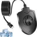 Bird Bath Heater for Outdoors in Winter, 100W Birdbath Water Heater Submersible for Winter Full-Covered Aluminum, Heated Bird Bath Deicer Thermostatic Control for Yard Patio Small Pond(Black)