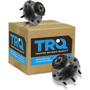TRQ 2 Piece Front Wheel Bearing & Hub Assembly Set 4WD Compatible with 1999-2001 Ford F-250 Super Duty F-350 Super Duty