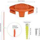 THTEN WA0010 WA0004 Trimmer Blades Head Spool 10ft 0.065" Compatible with Worx WG180,WG175,WG170,WG163,WG156,WG155,WG154,WG153,WG152,WG151.5,WG151,WG150 Line String Trimmer 1+10+6+4+1