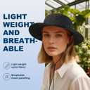 FUICUI Quick Dry Sun Bucket Hat for Men Women Outdoor Unisex Packable Travel Cap (Blue)