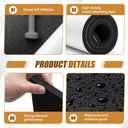 Pushglossy 2 Pcs Anti Vibration Pads Mats for Washing Machine with Adhesive, 27'' x 25'' 1/2'' Thick EVA Foam Shock Mat for Printers, Washer Dryer, Audio Equipment, Noise Reducing for Floor Protection