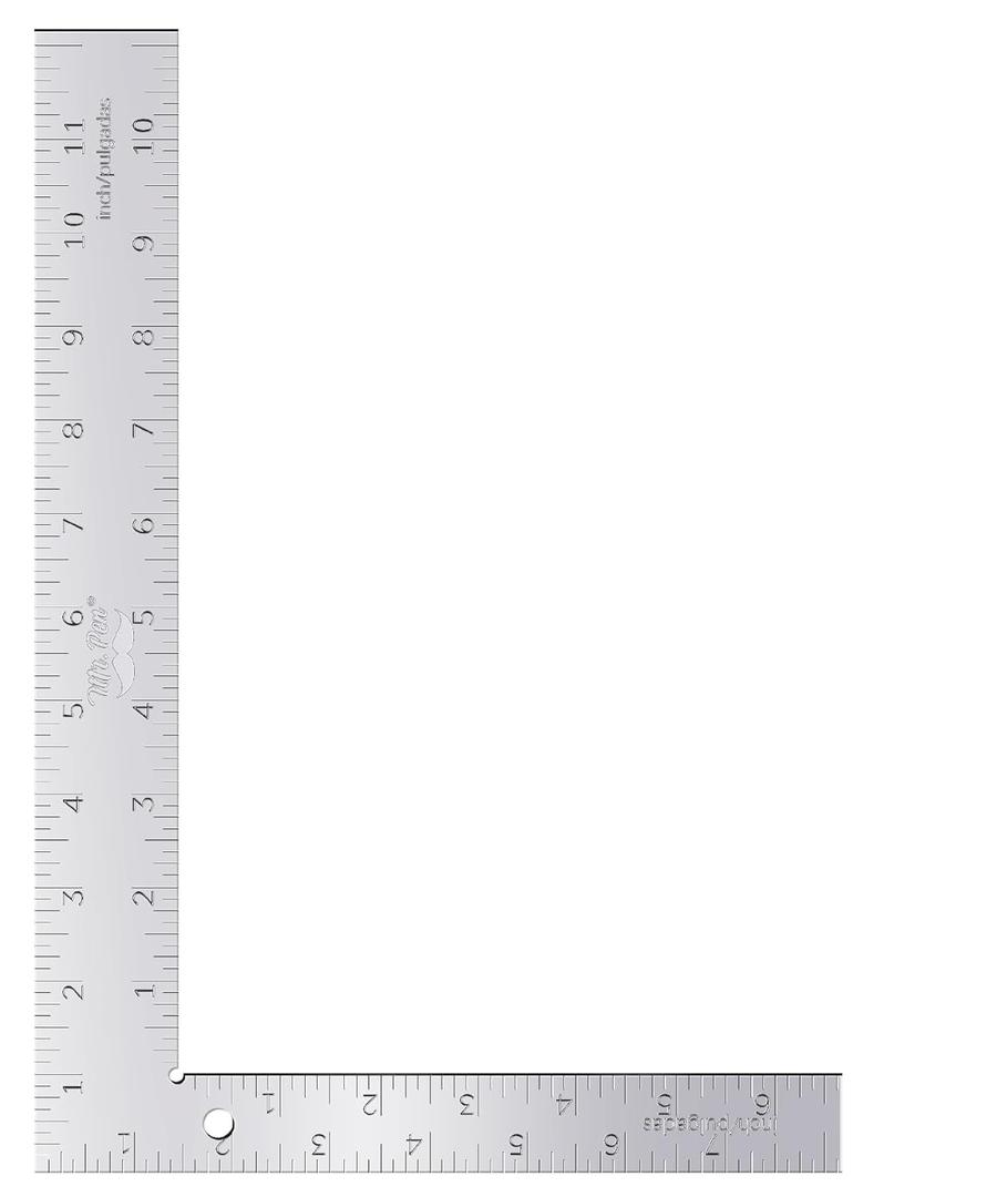 Mr. Pen- Framing Square, 8 x 12 Inch, Silver, Right Angle Ruler, L Shape Ruler, Metal Square