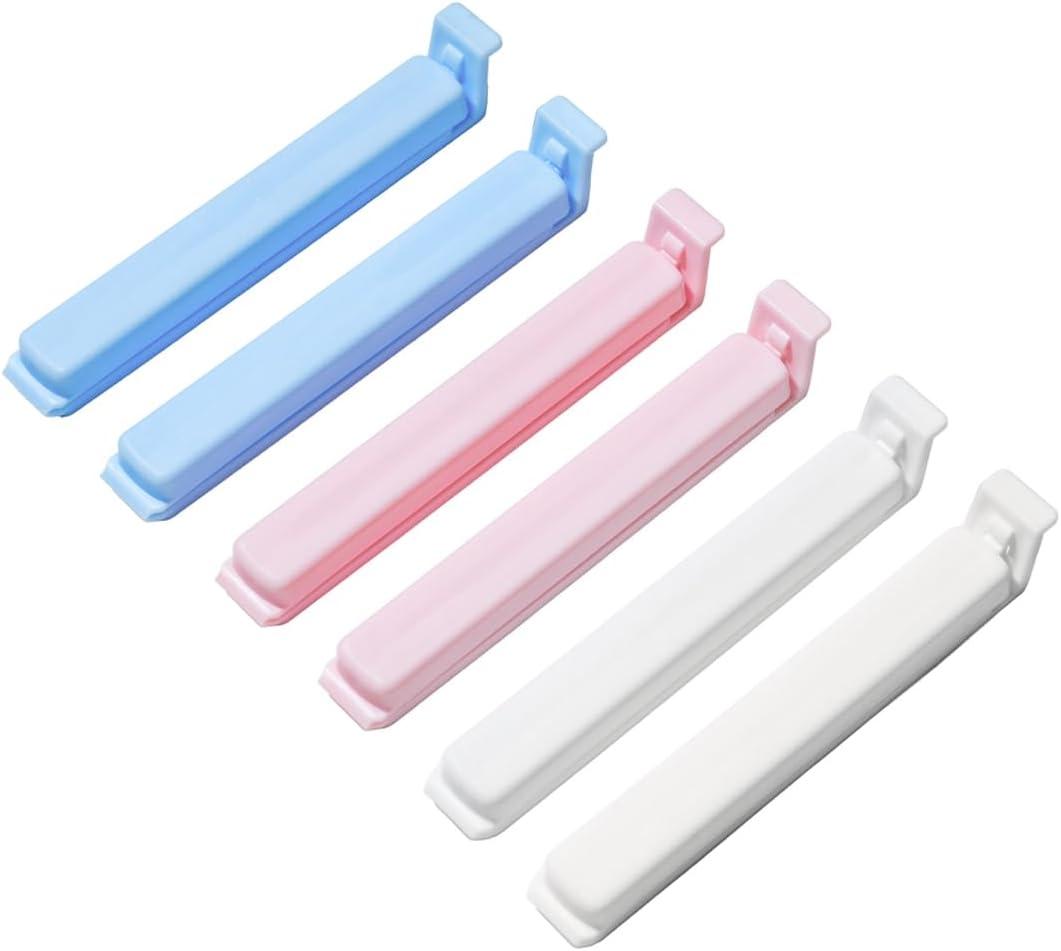 2 x 6 Pack Large Chip Sealing Clips, Reusable Snack Bag Sealers, Food Storage Bag Sealer, Multi-Use Kitchen Bag Fasteners by Knivi, 1.5 inches