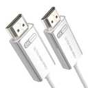 10K 8K Fiber Optic HDMI 2.1 Cable 33ft, Long HDMI Cable White Super Flexible 48Gbps, 8K60Hz & 4K120Hz, Support Dolby, HDCP 2.2&2.3, HDR 10, Compatible with Blu-ray Roku LG PS5 PS4 Xbox RTX