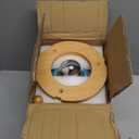 HBlife  Glass Rice Dispenser with Wooden Stand Flour and Cereal Container with Glass Measuring Cup Pantry Food Organization Storage Bin with Airtight Bamboo Lid, 3L