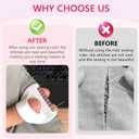 2 x Edge Sewing Lockranding Tool, 4 Pcs 4mm Sewing Gauge Ruler Set, Sewing Templates Rulers Needle Gauge Quilting Ruler Measuring Tool Seam Gauge for Sewing Straight (4mm)