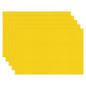 5-Pack Corrugated Plastic Sheets, 12 Inch x 16 Inch Waterproof Blank Corrugated Poster Board Yard Signs for Garage Sale/Office/Classroom/Party/Lawn Sign Road [3mm Thick, Yellow]