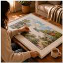 2000 Pieces Puzzle Board, 45.7x30.7 Felt Puzzle Storage Mat | Portable surface functions as a flat puzzle mat. 44" x 29.1" Felt Display Board for AdultsMom Dad, 31" x 46"