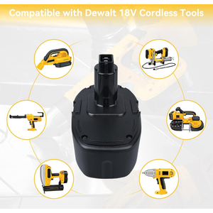 6.0 Ah Lithium ion DC9096 Battery Replacement for Dewalt 18V Battery XRP DC9098 DC9099 DE9096 DE9095 DW9096 DW9098 DW9095 DC9182 (2Pack)