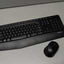 Logitech MK345 Wireless Keyboard and Mouse Combo with Palm Rest, 2.4 GHz USB Receiver, Compatible with PC, Laptop, Black
