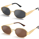 livho 2025 Trendy Oval Sunglasses - Stylish Polarized Shades for Everyday - Retro Metal Frames