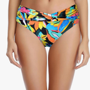 Tempt Me Women Twist Bikini Bottom Moderate High Cut Bathing Suit Bottoms Ruched Swimsuit Bottom Size Medium