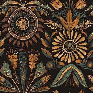 Boho Floral Peel and Stick Wallpaper, Indian Wallpaper, Self Adhesive Vinyl Geometric Wall Paper for DIY Home Decor, 17.7in x 236in