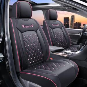 Car Seat Covers Full Set, Automotive Car Seat Cover Car Seat Covers Front Seats Back Seat Covers Protector Universal Fit Most Cars(Black and Pink) Car Seat Covers Full Set, Automotive Car Seat Cover Car Seat Covers Front Seats Back Seat Covers Protector Universal Fit Most Cars(Black and Pink)
