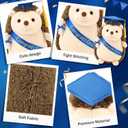 Hollowfly 2026 Graduation Gifts Plush Hedgehog 11.8 in Stuffed Animal with Cap Diploma Congrats Grad Sash Cute Hedgehog Graduation Plushies Plush Toy Doll for Class of 2026 Students Boys Girls(Blue)