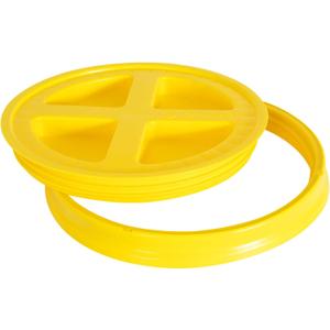Gamma2 Gamma Seal Lid for Utility Buckets - Fits 3.5, 5, 6 & 7 gallon buckets, Yellow, Made in USA