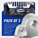Weld on Shackle Clevis Mounts 1" Thick Steel for Offroad Trucks, Trailers, Hydraulic Tractor Buckets (2 Pack)