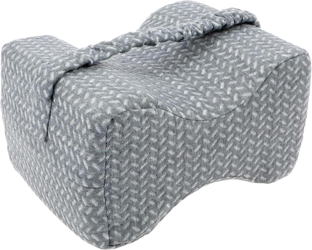 Memory Foam Knee Pillow for Side Sleepers with Strap, Leg Cushion for Sleeping, Between Leg Pillow fit Side Sleepers Hip, Knee, Back Pain Sciatica