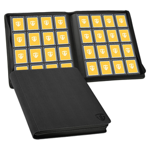 16 Pocket Toploader Binder,Holds 640 3”x4” Toploader Hard Cases,Sleeves Card Collection Binder,20 Double Sided Pages,Compatible with Trading & Sports Holder(Black)