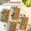 2 x 3 Pcs Chocolate Bar Mold Deep Dubai Break Apart Candy Molds Thick Stuffed Silicone Molds for Filling Knafeh Pistachio Chocolate Bar and Wax Melts Large (Pyramid Shape)