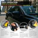 Front Grill Trim Chrome Delete fit for 2014-2021 Jeep Grand Cherokee Accessories with Gloss Black Forged Carbon Fiber Blackout Film Vinyl Wrap Overlay Kits